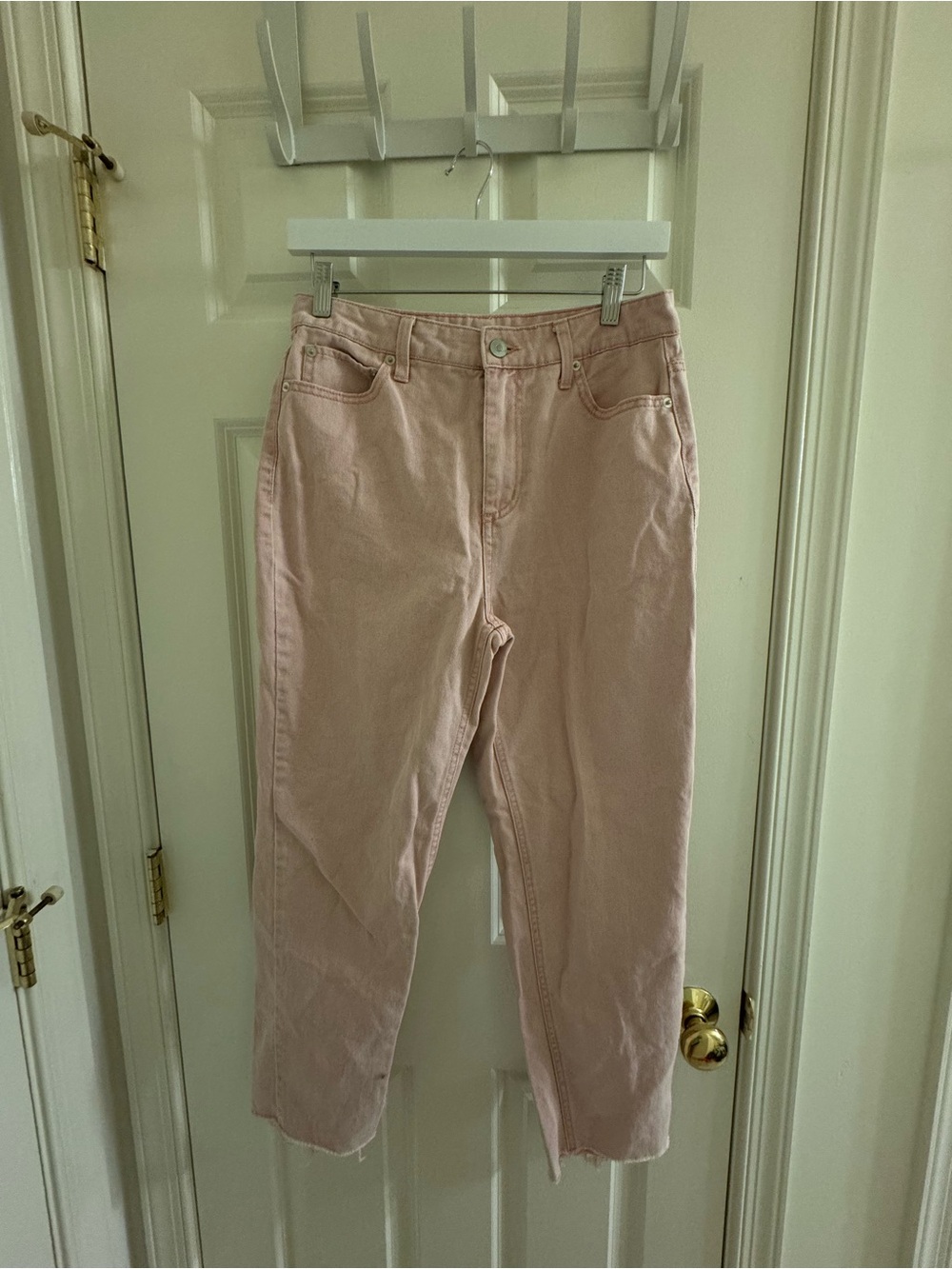 Light Pink Straight Leg Jeans